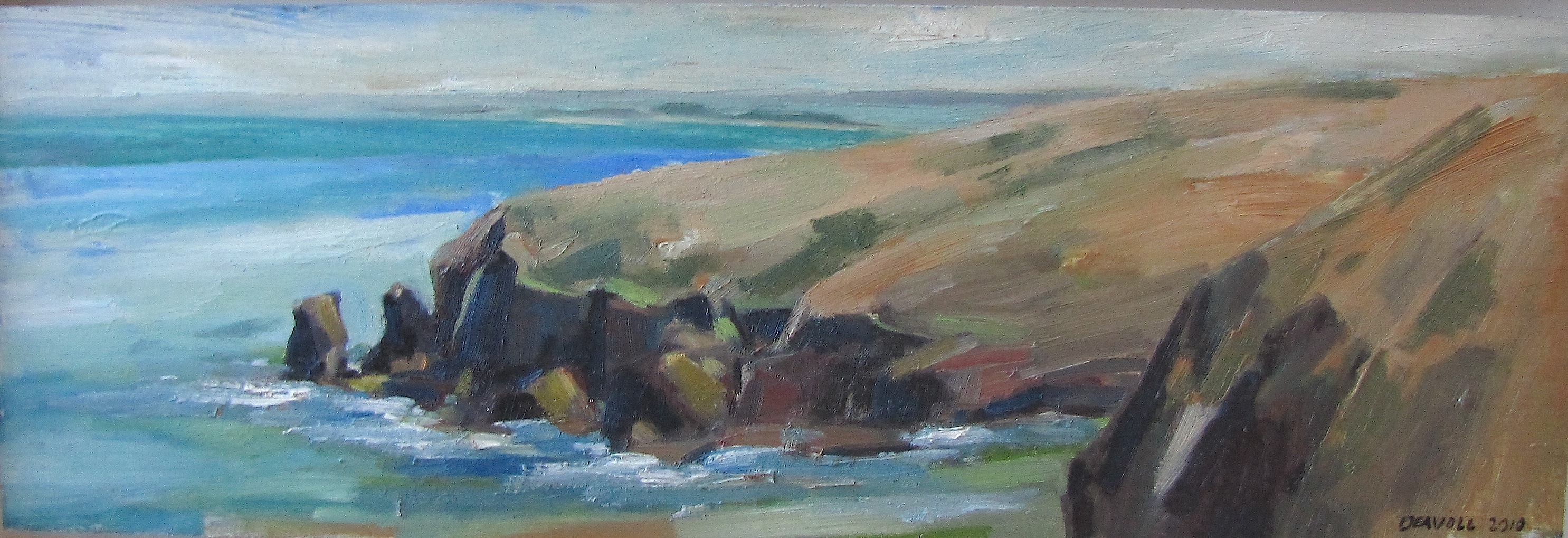 Michael Deavoll | Magnet Bay Headland Looking South  Towards  Lake Ellesmere| McAtamney Gallery | Geraldine NZ